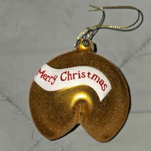 Gold Wonton Merry Christmas Ornament